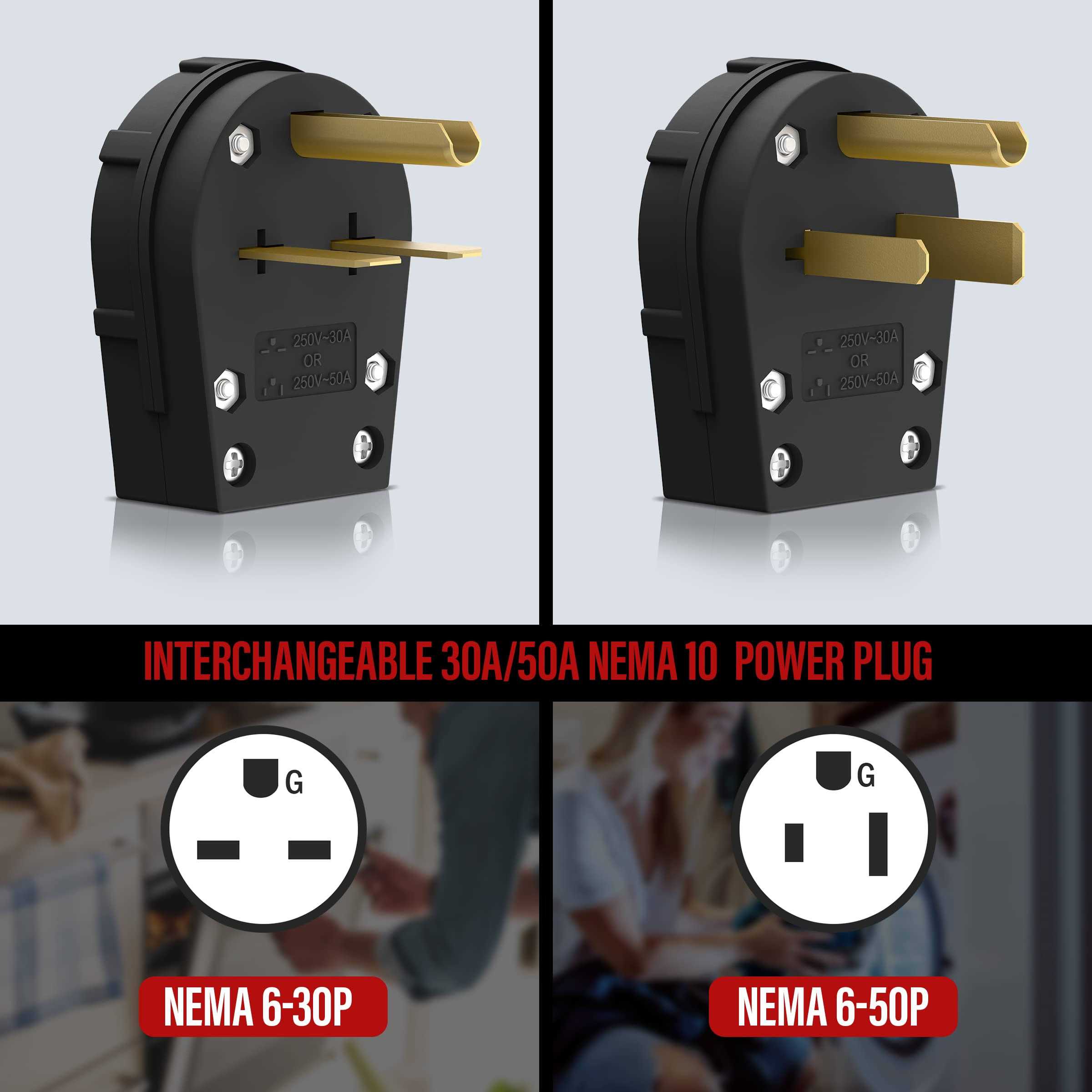 Enerlites Straight Blade Angle Plug AC Dryer Replacement Male Angle Plug - Cheap Fitting