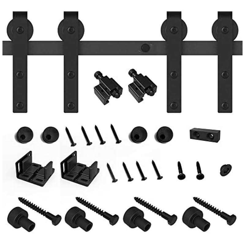 Super Mini Sliding Barn Door Hardware Kit Cabinet Double Door Track Roller Kit for Cabinets Wardrobe TV Stand - Cheap Fitting