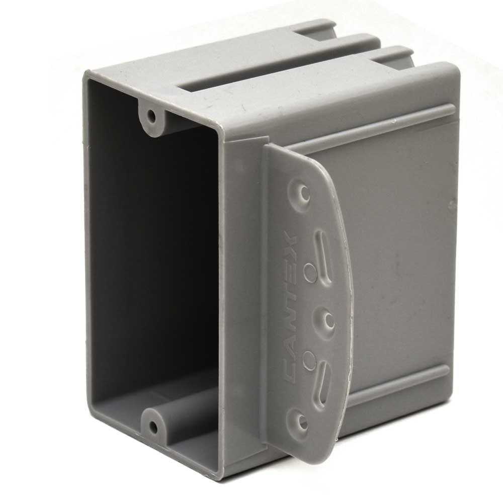 Cantex PVC 1 Gang Outlet Box Gray 20CU EZ20SB - Cheap Fitting