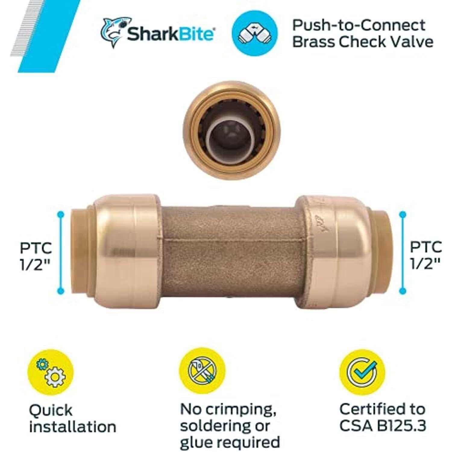 Sharkbite Check Valve U2008-0000LFA - Cheap Fitting