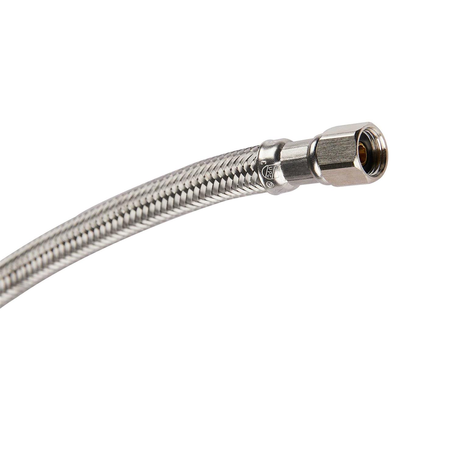 EFIELD Stainless Steel Braided Ice Maker Hose with 1/4 Comp by 1/4 Comp Connection - Cheap Fitting