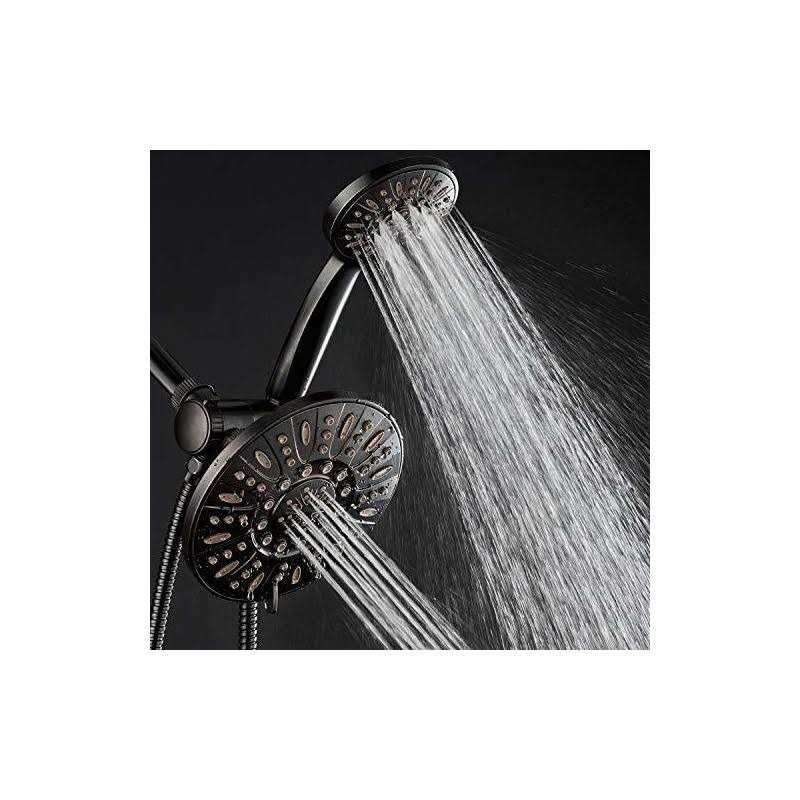 AquaDance 7 Premium High Pressure 3-Way Rainfall Combo with Stainless Steel Hose – Enjoy Luxurious 6-setting Rain Shower Head and Hand Held Shower - Cheap Fitting