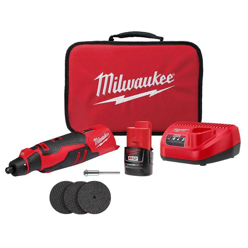 Milwaukee M12 Brushless Rotary Tool Kit – 2525-21 - Cheap Fitting