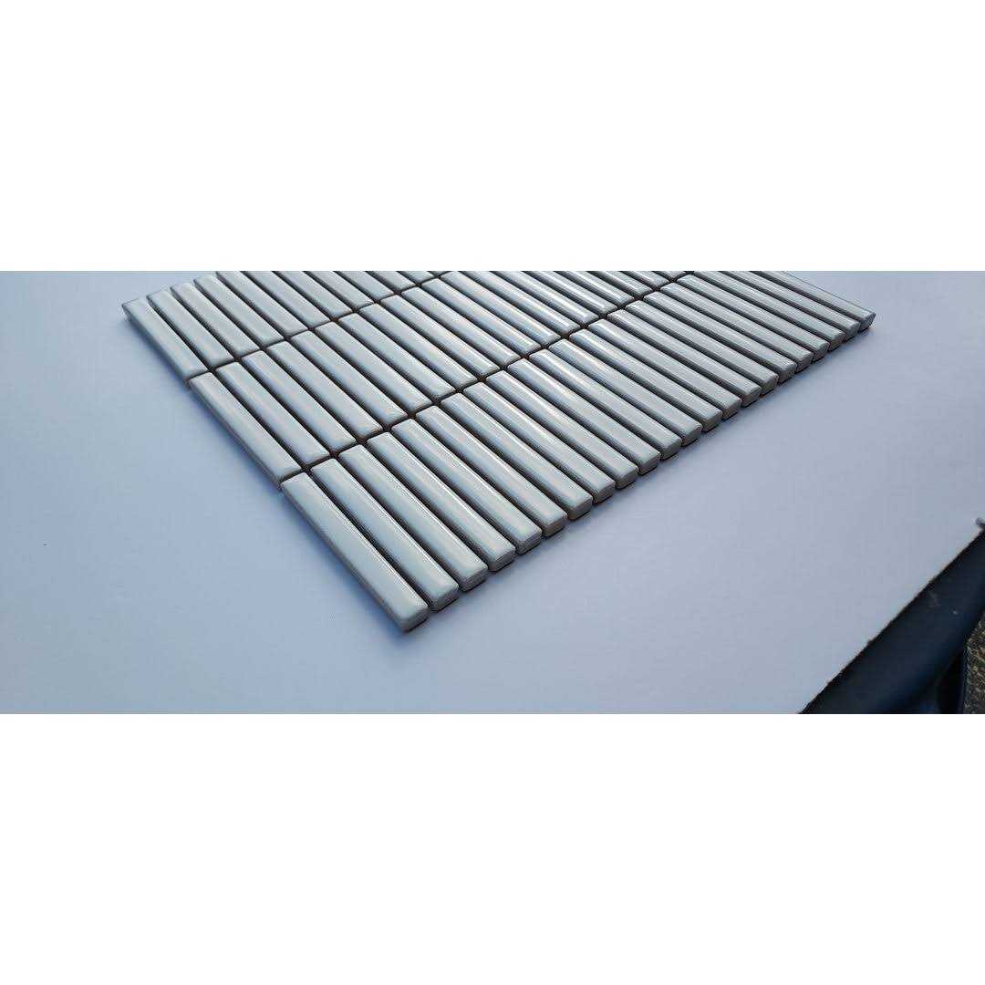 3.5 x 0.5 Micro-beveled Porcelain Mosaic Sheet Tile The Mosaic Factory - Cheap Fitting
