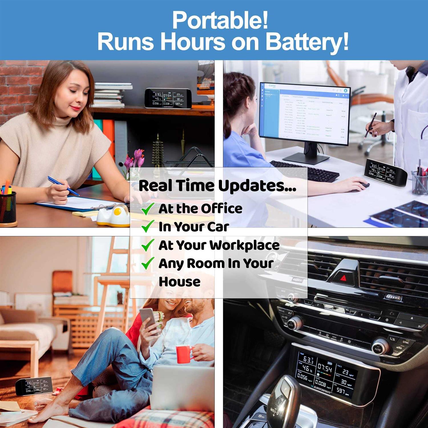 AirKnight 9-in-1 Indoor Air Quality Monitor Indoor Portable CO2 Monitor - Cheap Fitting