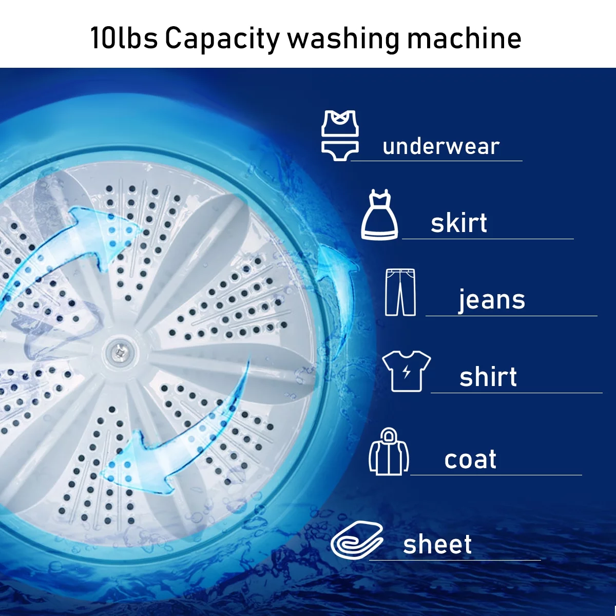 Full-Automatic Washing Machine 7.7 lbs Washer/Spinner Germicidal UV Light Pink - Cheap Fitting