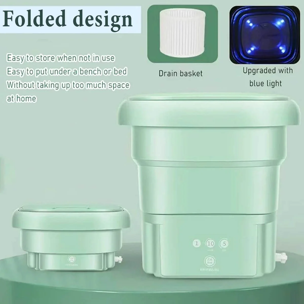 IFCOW Foldable Washing Machine Mini Washer 3 Speeds ​​Timed for Baby Clothes Underwear Socks,Personal - Cheap Fitting