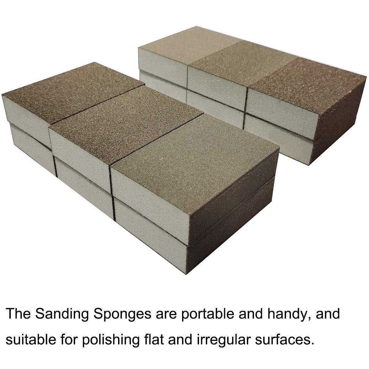 12 Pack Sanding Sponge,Sackorange Coarse/Medium/Fine/Superfine 6 D - Cheap Fitting