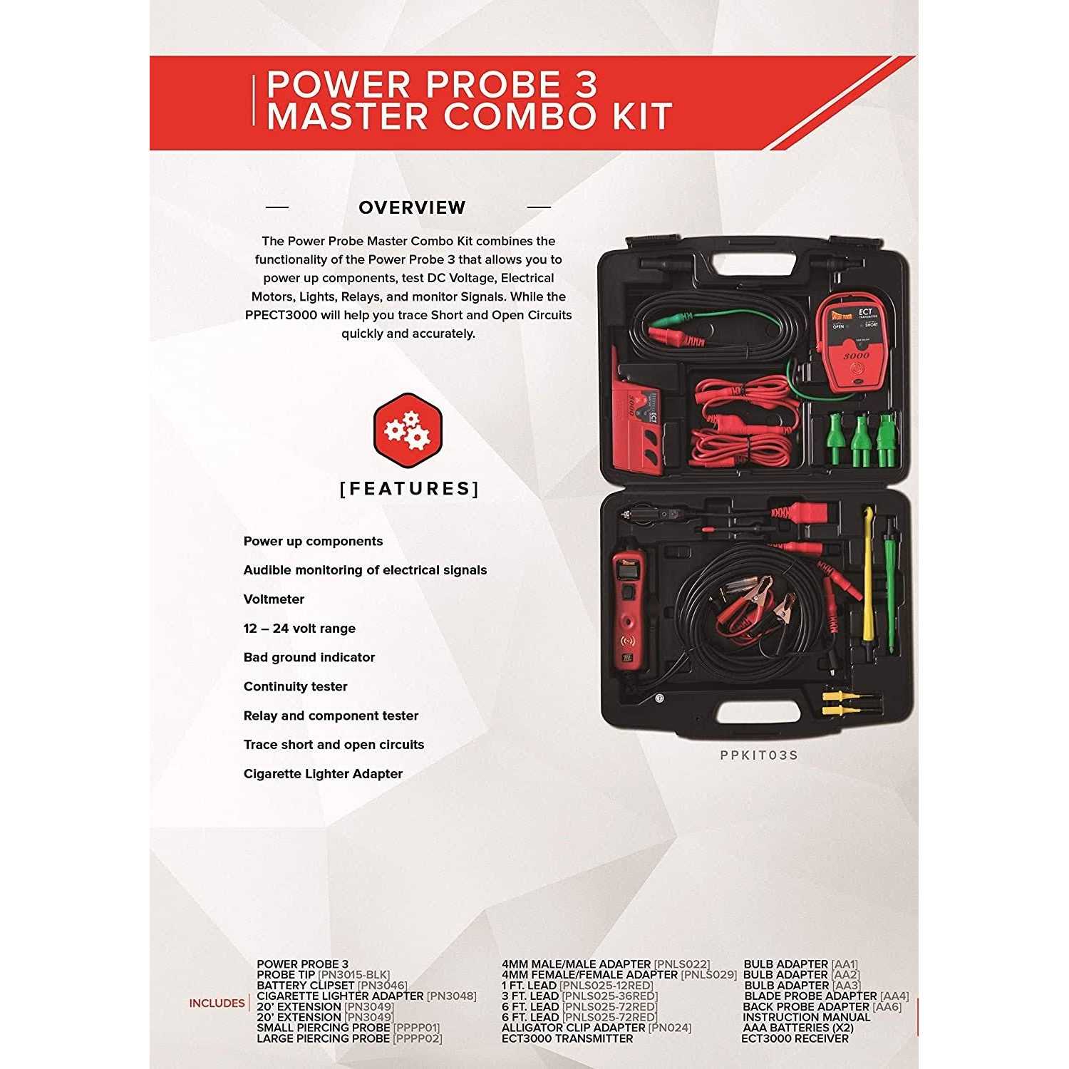 Power Probe 3 Master Kit with Ect3000 PPKIT03S - Cheap Fitting