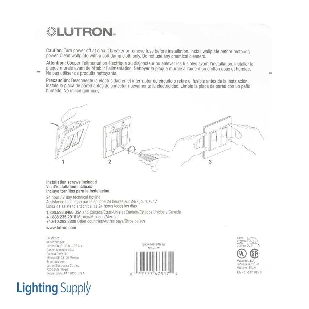 Lutron SC-2-SW 2-Gang Wallplate - Cheap Fitting