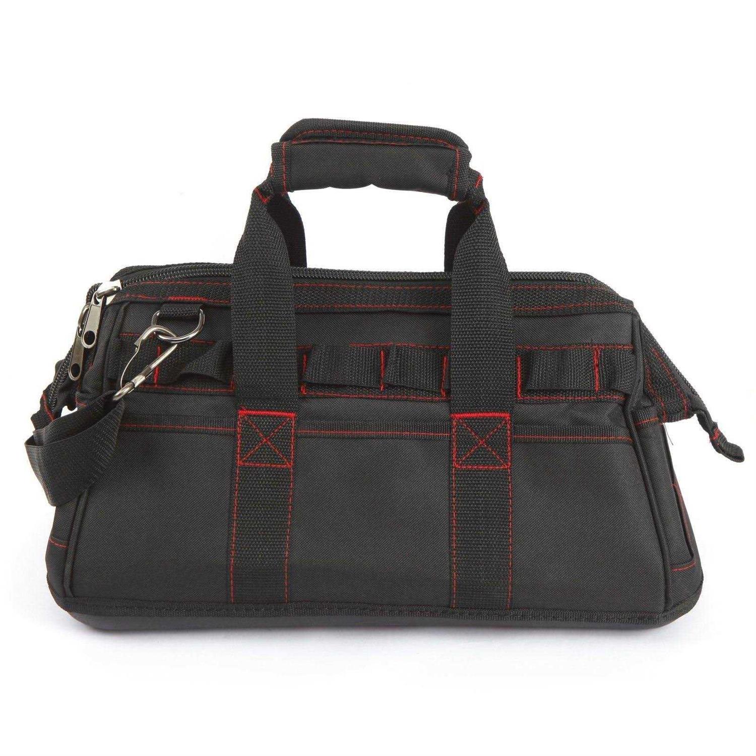 WORKPRO 16-inch Wide Mouth Tool Bag with Water Proof Molded Base - Cheap Fitting