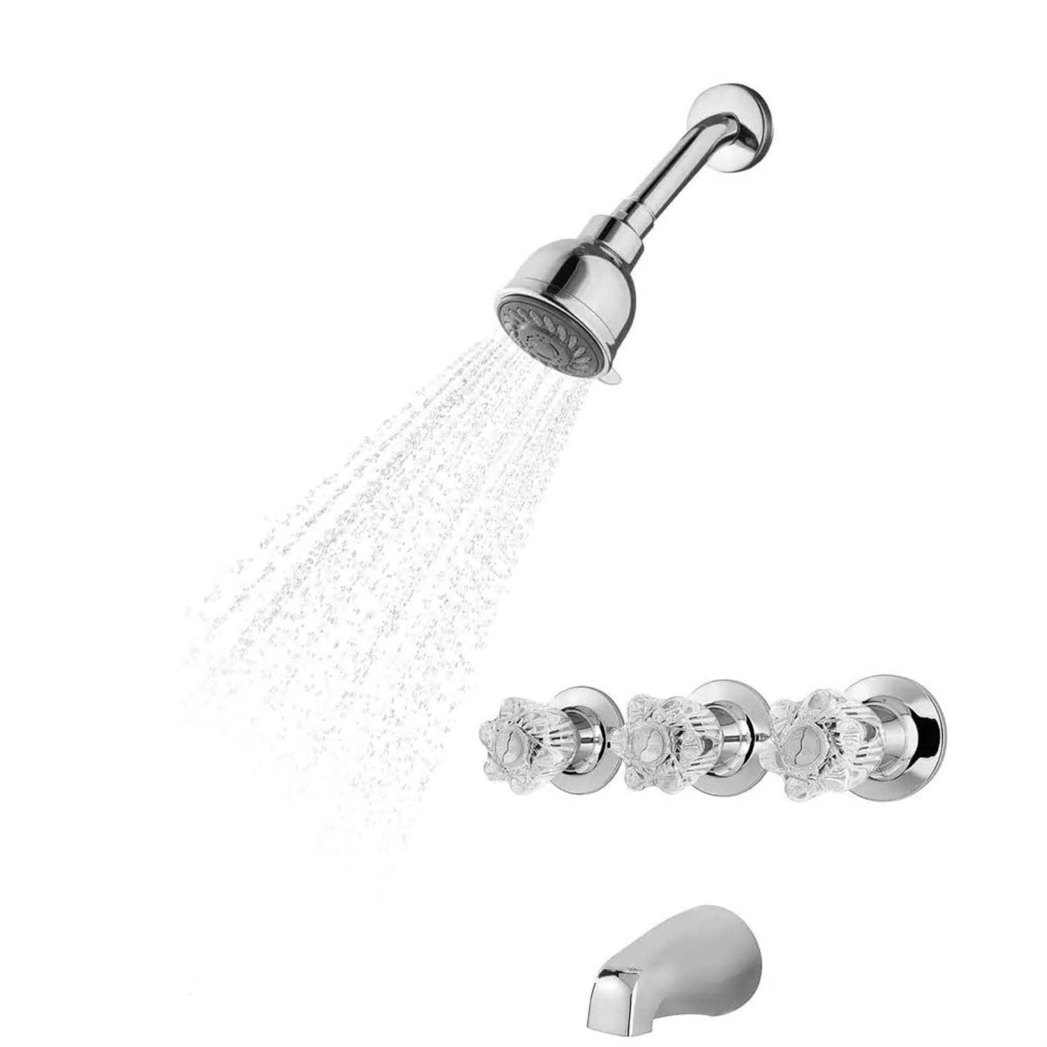 Pfister Bedford 3-Spray Tub/Shower Faucet Polished Chrome - Cheap Fitting