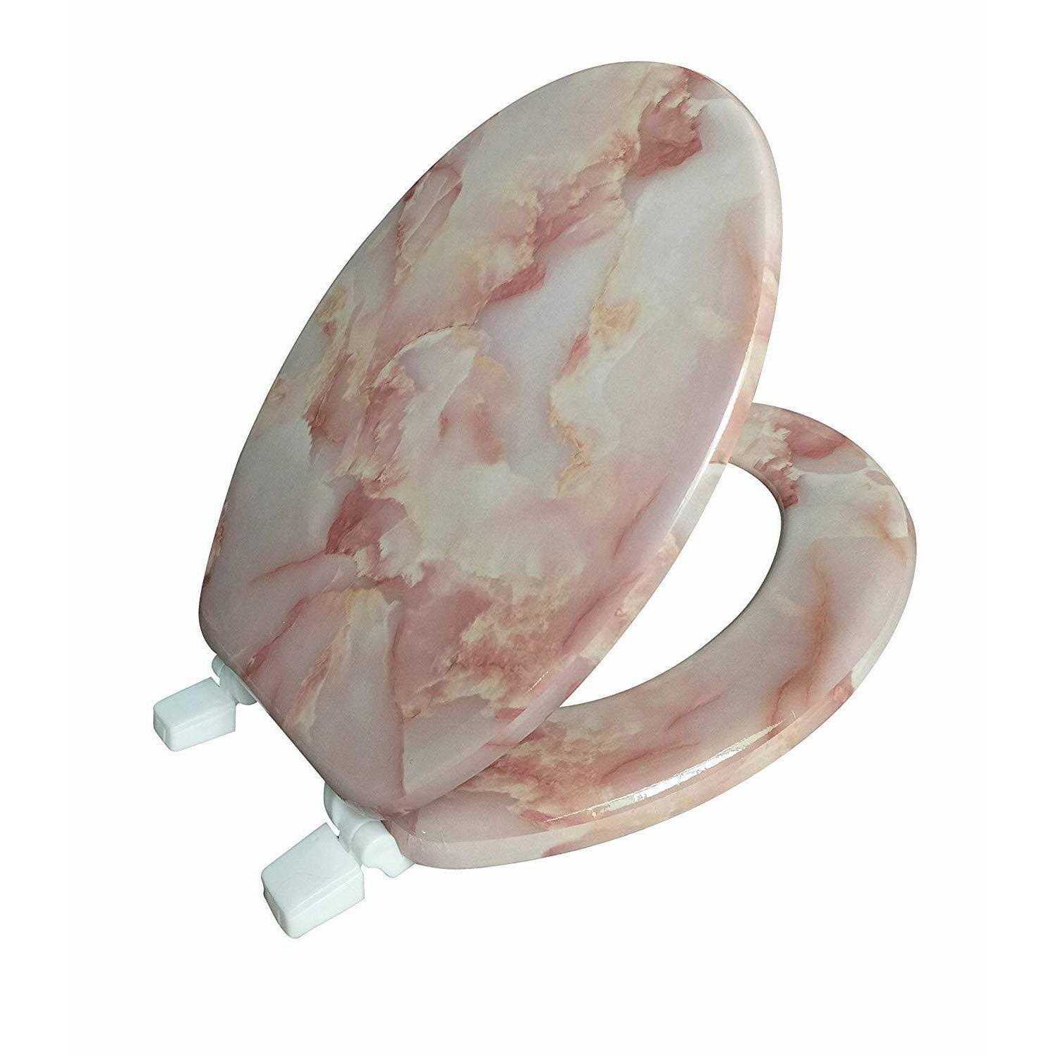 J&V Textiles Round Toilet Seat With Easy Clean & Change Hinge - Cheap Fitting