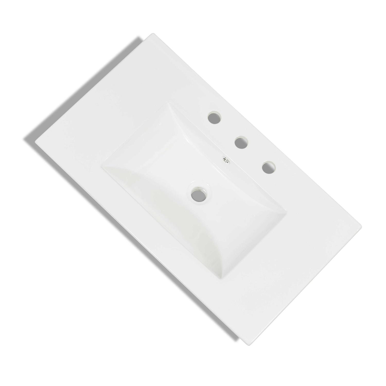 Saint Birch 24 Modern Ceramic Single Bathroom Vanity Top With Sink - Cheap Fitting