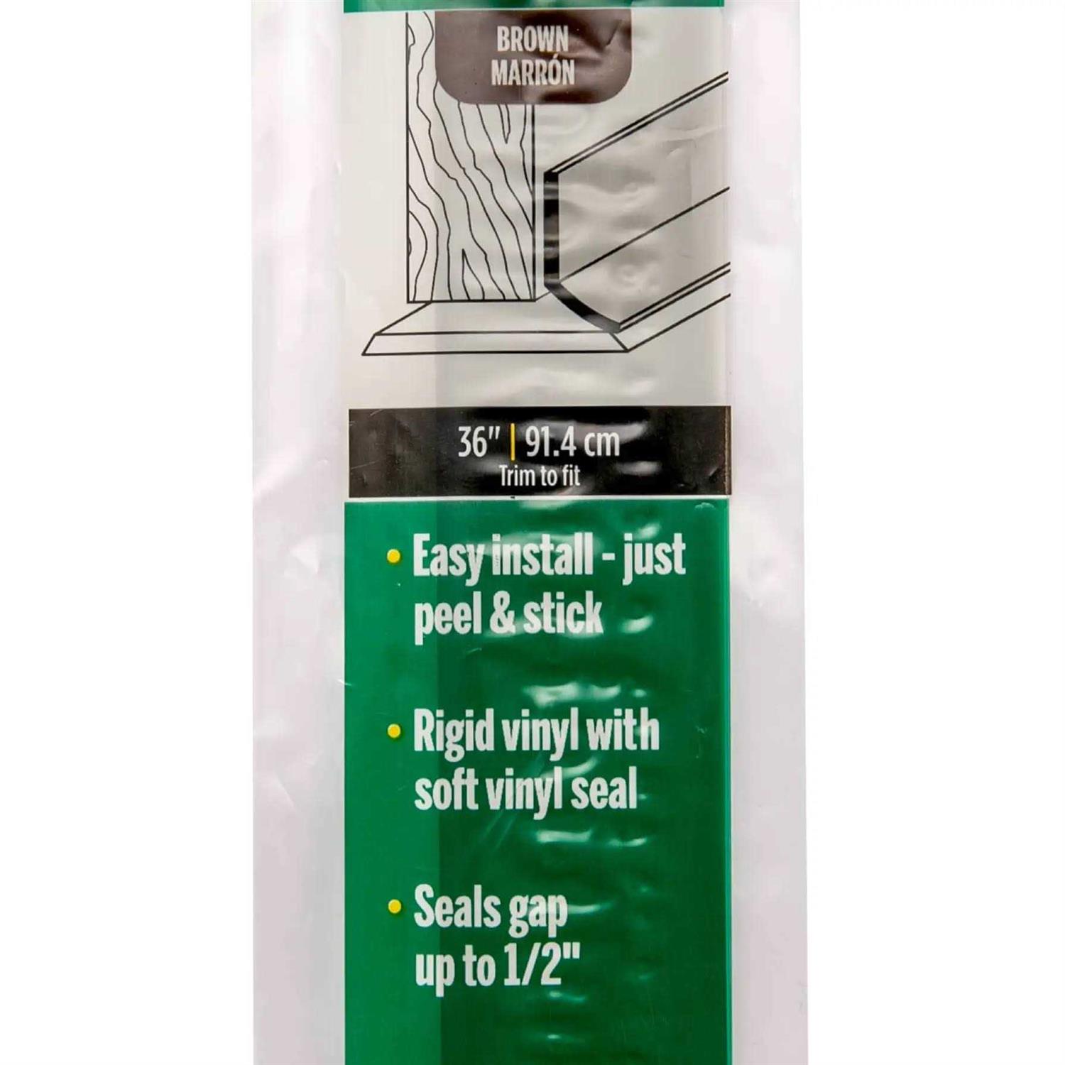 M-D 36 Brown Self-Adhesive Door Sweep - Cheap Fitting