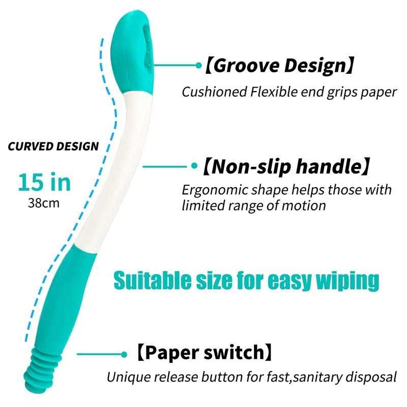 kirimon Long Reach Comfort Toilet Wiping Aids Tools Self Assist Bathroom Bottom Buddy Wiping Toilet Aid for Limited Mobility,elderly - Cheap Fitting