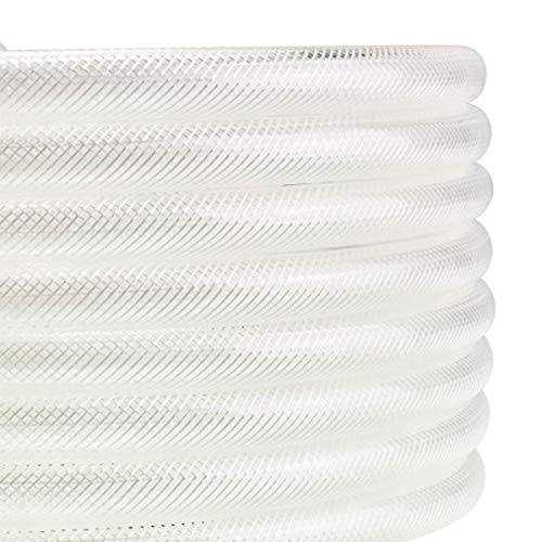 Eastrans 1/2 ID x 3/4 OD 25 Ft High Pressure Braided Clear Pvc Vinyl Tubing Flexible Vinyl Tube - Cheap Fitting
