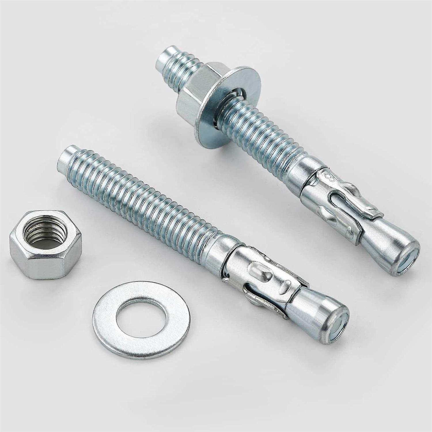 Wensilon Standard Fasteners for Heavy-Duty Zinc Wedge Anchors for Cement and Concrete - Cheap Fitting