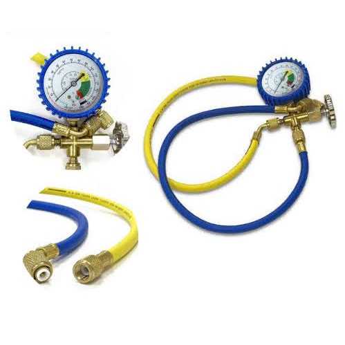 Mini Split R410a Low Side Suction Charging Service Gauge Hose Set 5/16 Port - Cheap Fitting