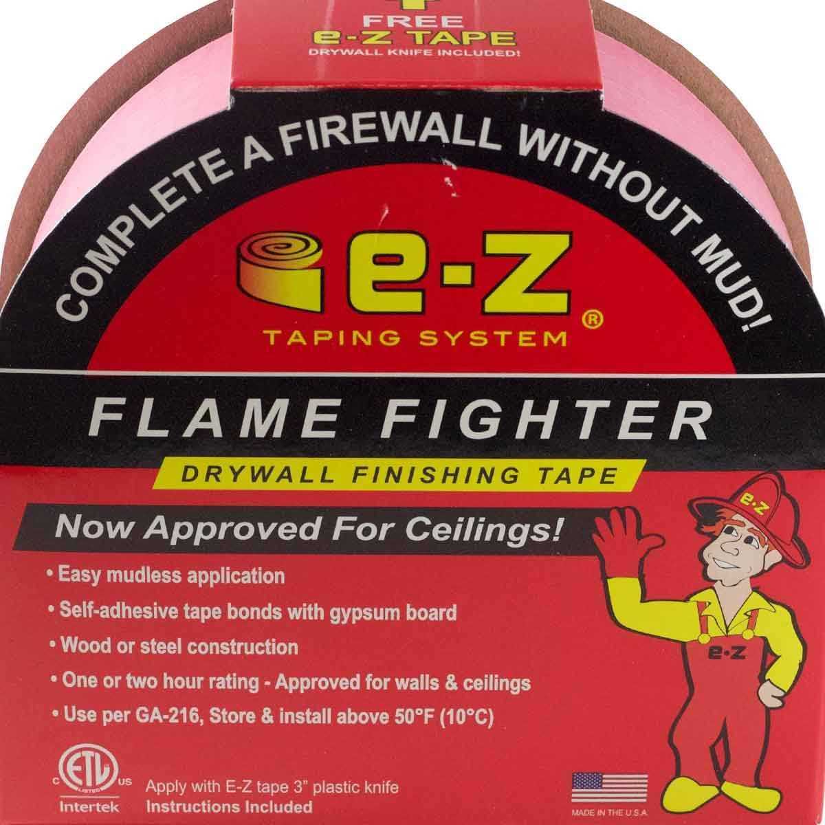 E-Z Taping System Flame Fighter Drywall Fire Tape - Cheap Fitting