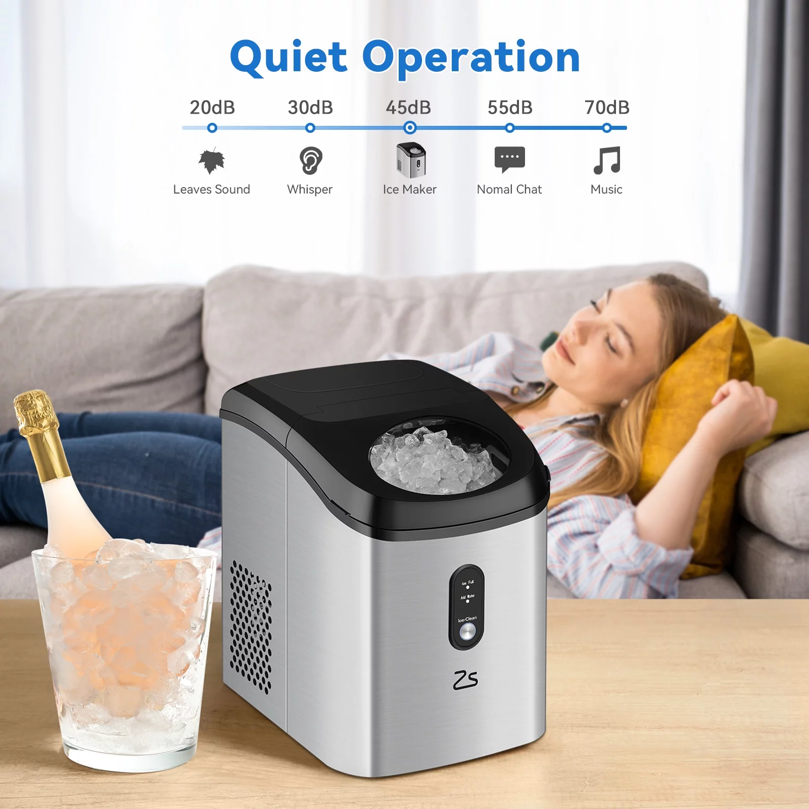 Nugget Ice Maker Countertop with Soft Chewable Ice, Portable Ice Maker with Self-Cleaning, One-Key Operation, 33Lbs/24Hrs, Compact Ice Maker with Ice Scoop/Basket for Home/Kitchen/Office/Bar - Cheap Fitting