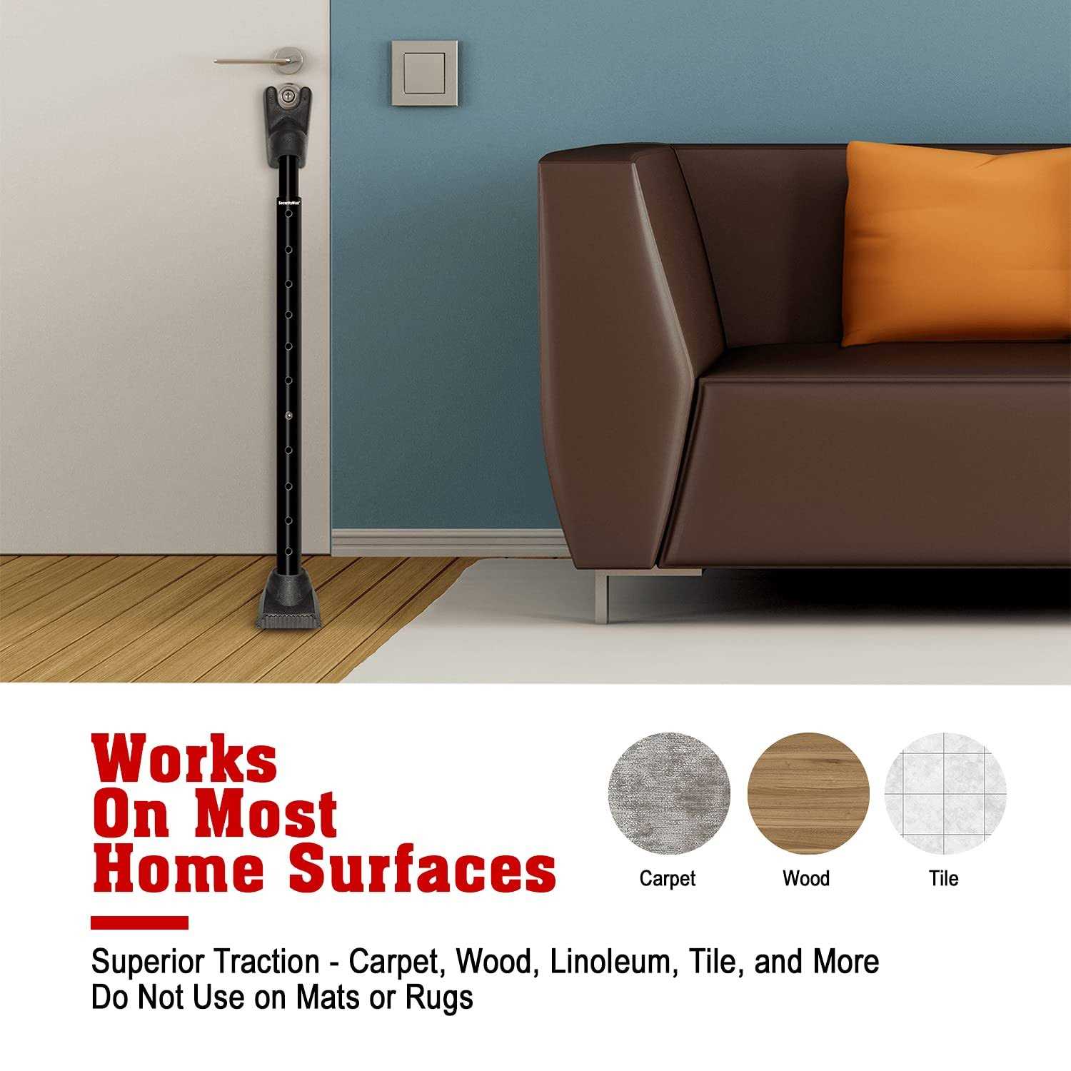 Securityman 2-in-1 Door Security Bar & Sliding Patio Door Security Bar - Cheap Fitting