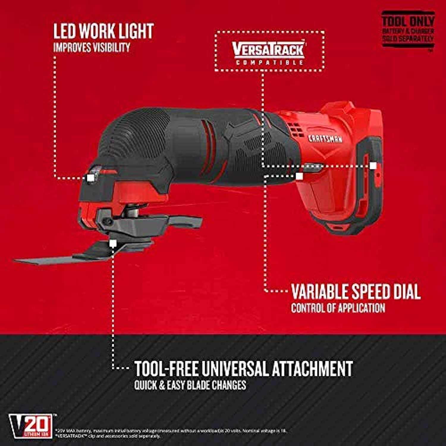 Craftsman V20 Cordless Brushed 7 Tool Combo Kit - Cheap Fitting