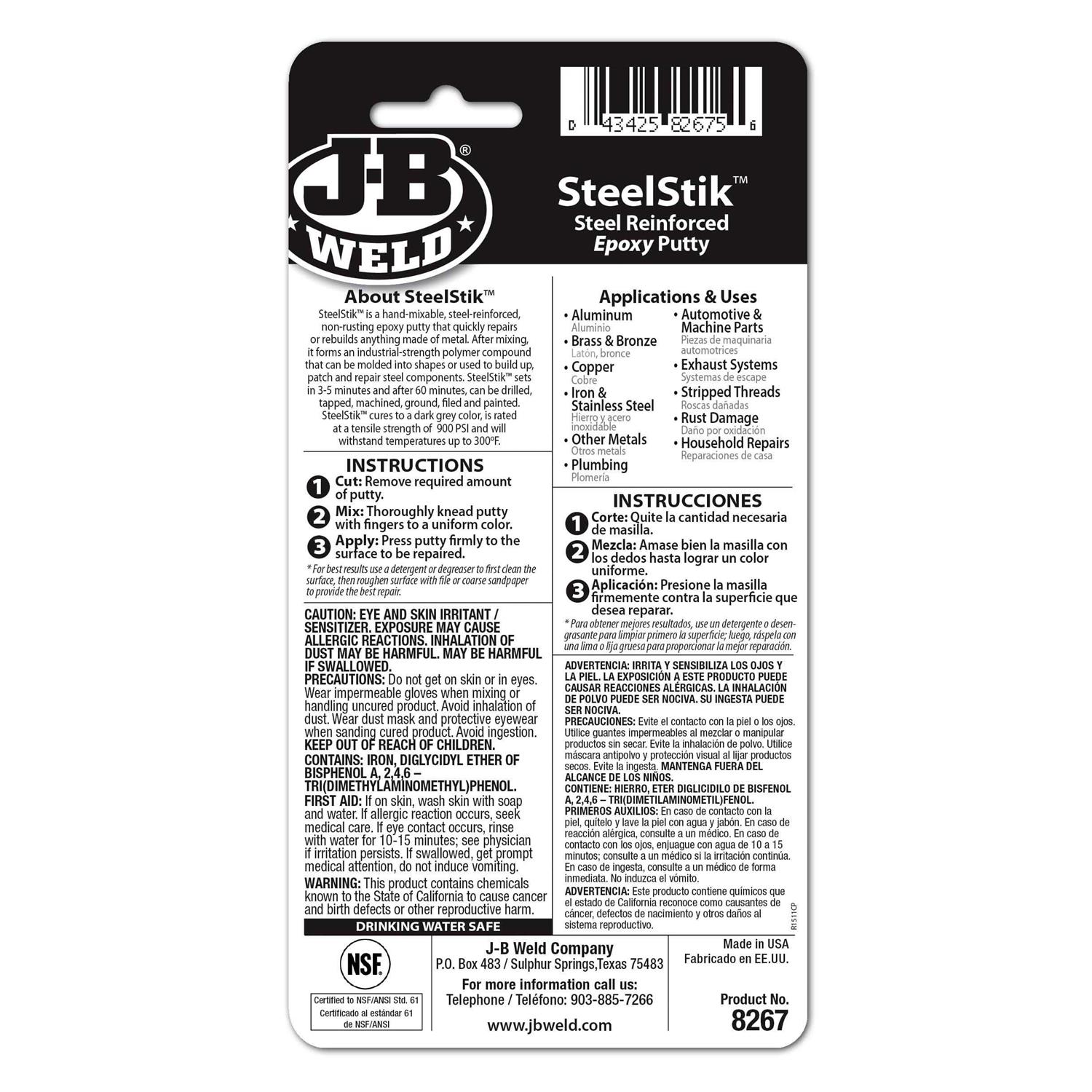 J-B Weld SteelStik Epoxy Putty - Cheap Fitting