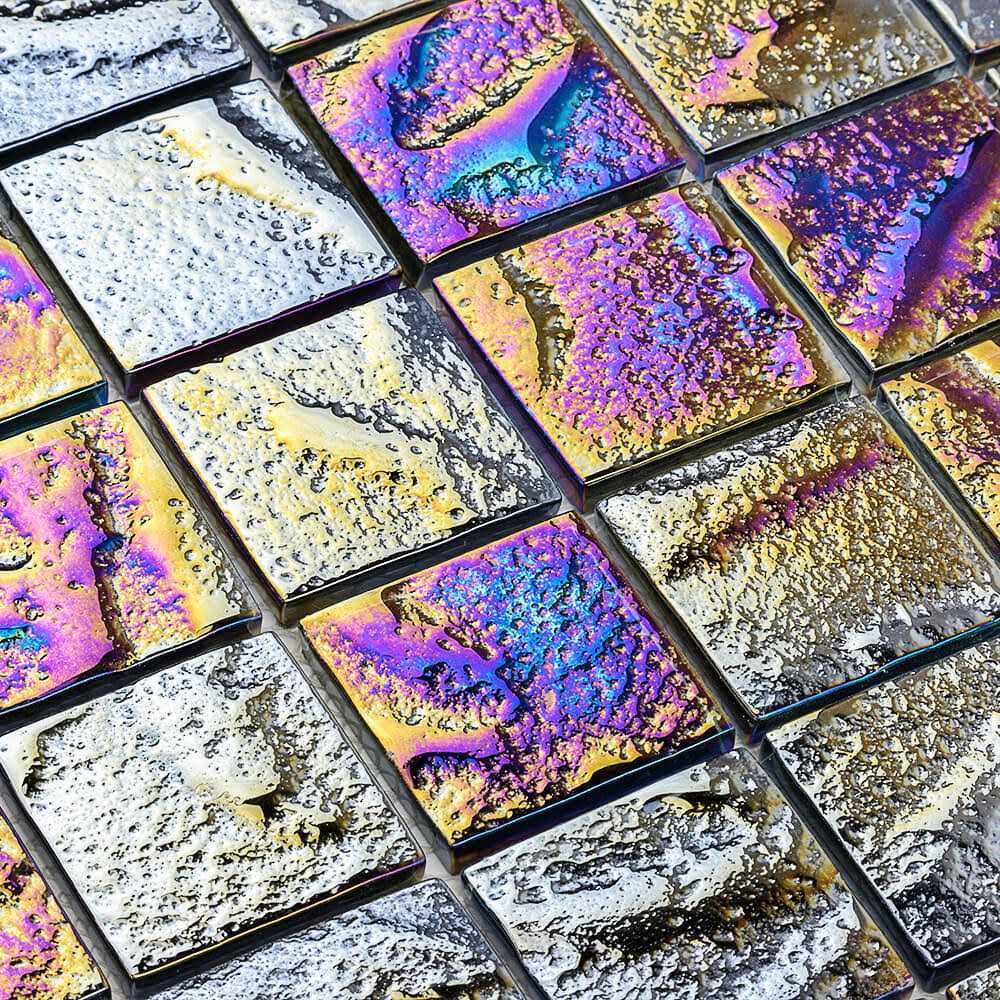 Marina 2 x 2 Glass Grid Mosaic Wall Tile Ivy Hill Tile - Cheap Fitting