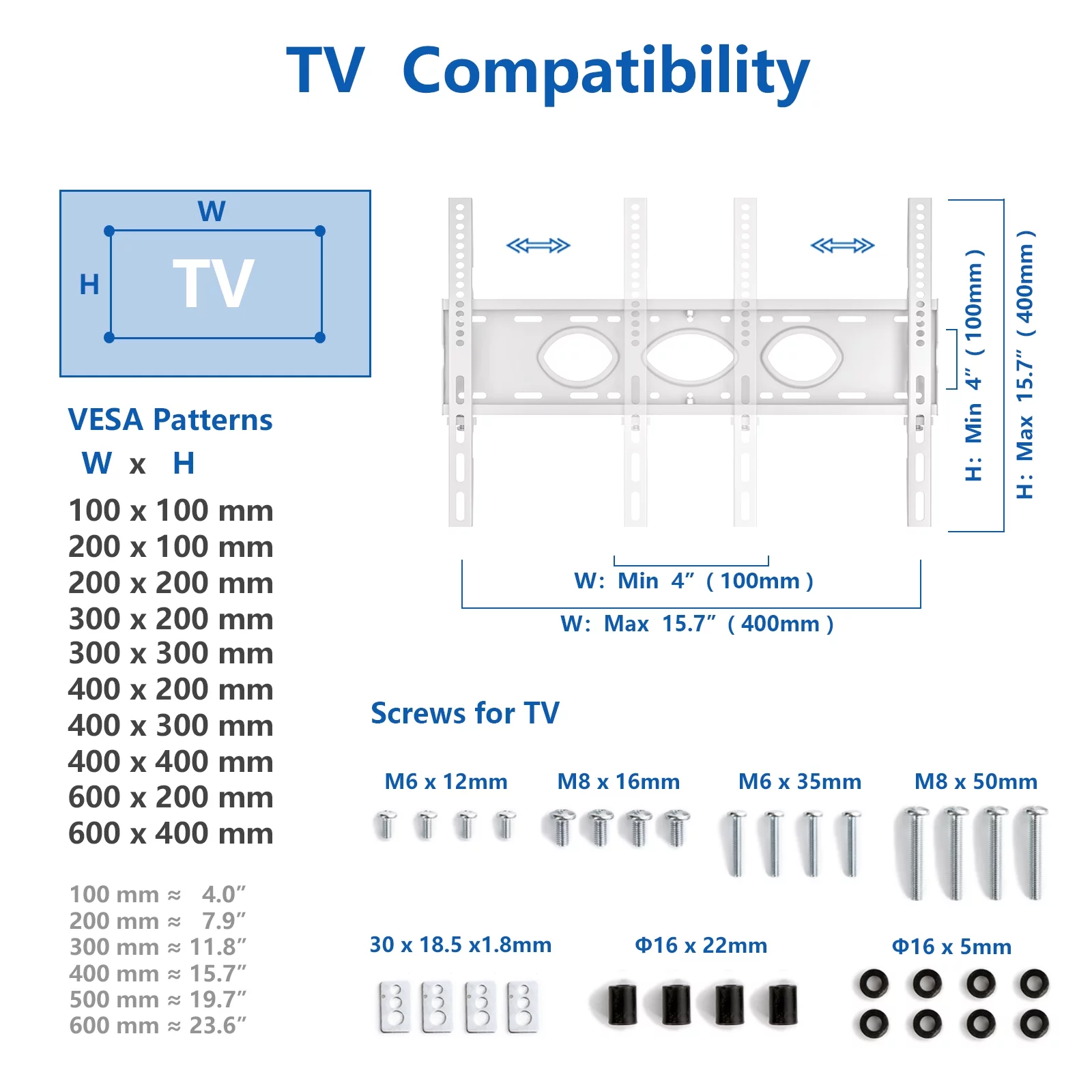 Rolling TV Stand for Flat TVs up to 85 inch, 3 Shelves, Black - Cheap Fitting