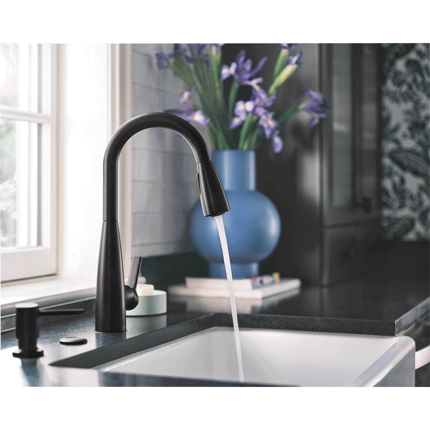 Moen Haelyn Single-Handle Pull-Down Sprayer Kitchen Faucet 87627BL - Cheap Fitting