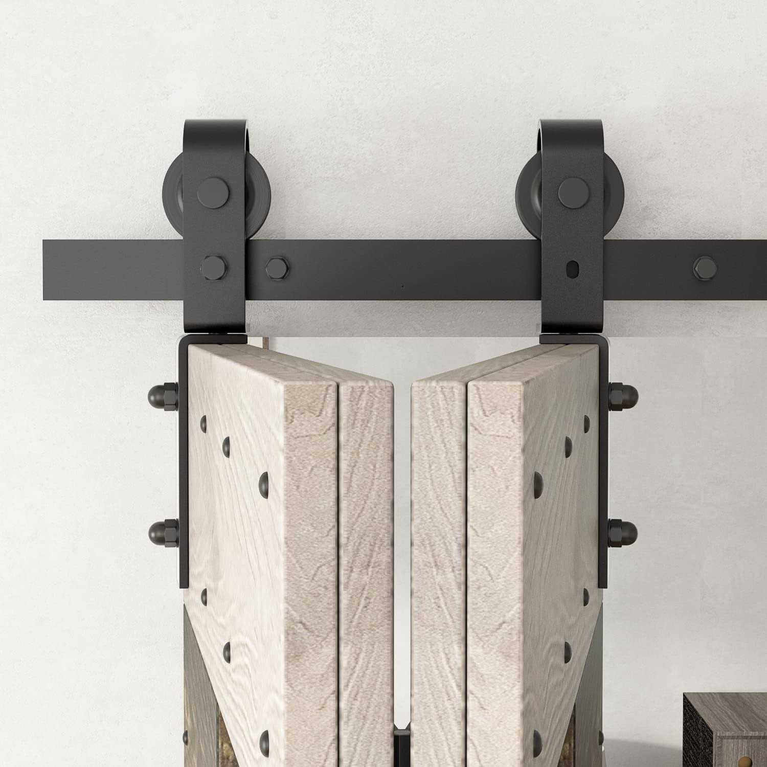 Coast Sequoia Embossing Bi-Fold Barn Door With Sliding Hardware Kit Coast Sequoia - Cheap Fitting