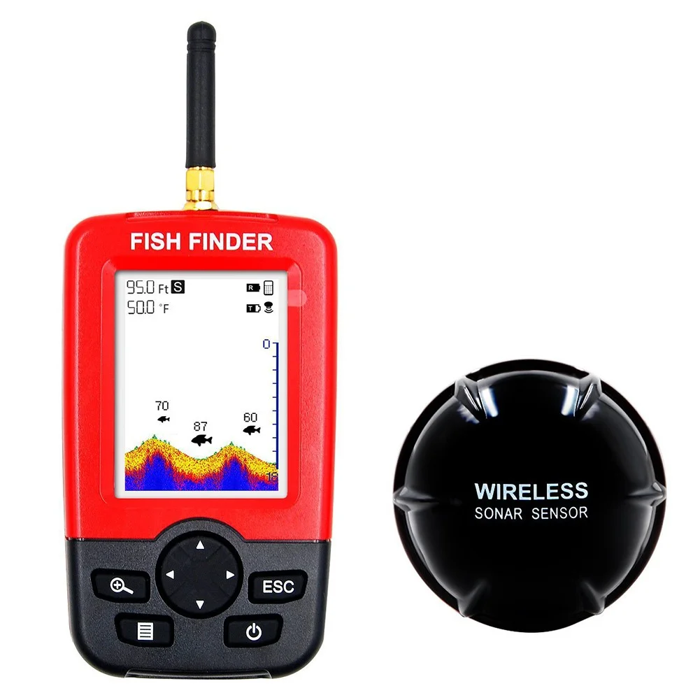 ALSLIAO High-Quality Wireless Portable Fish Finder with 40M Sonar, Depth Alarm, and - Cheap Fitting