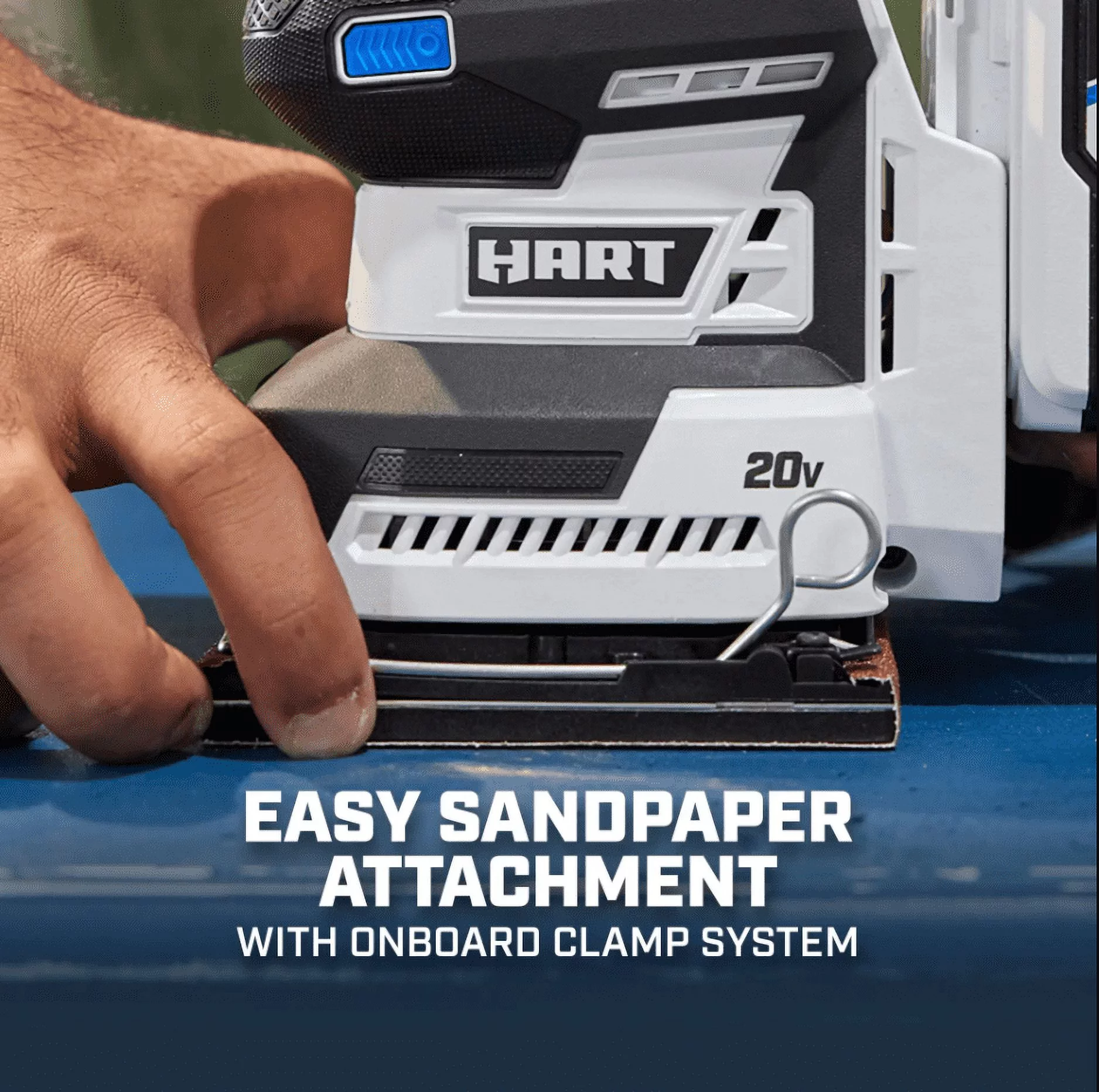 HART 20-Volt Cordless 1/4 Sheet Sander and Dust Bag (Battery Not Included) - Cheap Fitting