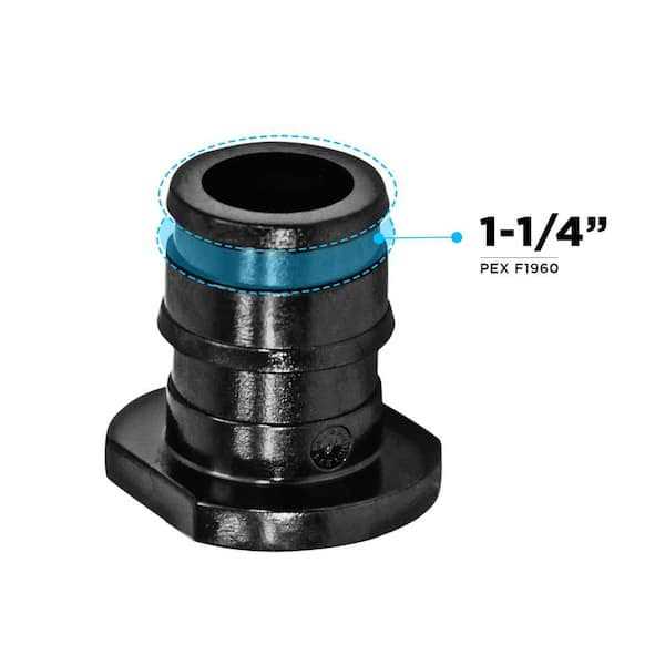 The Plumber’s Choice Expansion Barb Black PEX-A Plug End Cap for Pipe Plastic Poly Alloy - Cheap Fitting