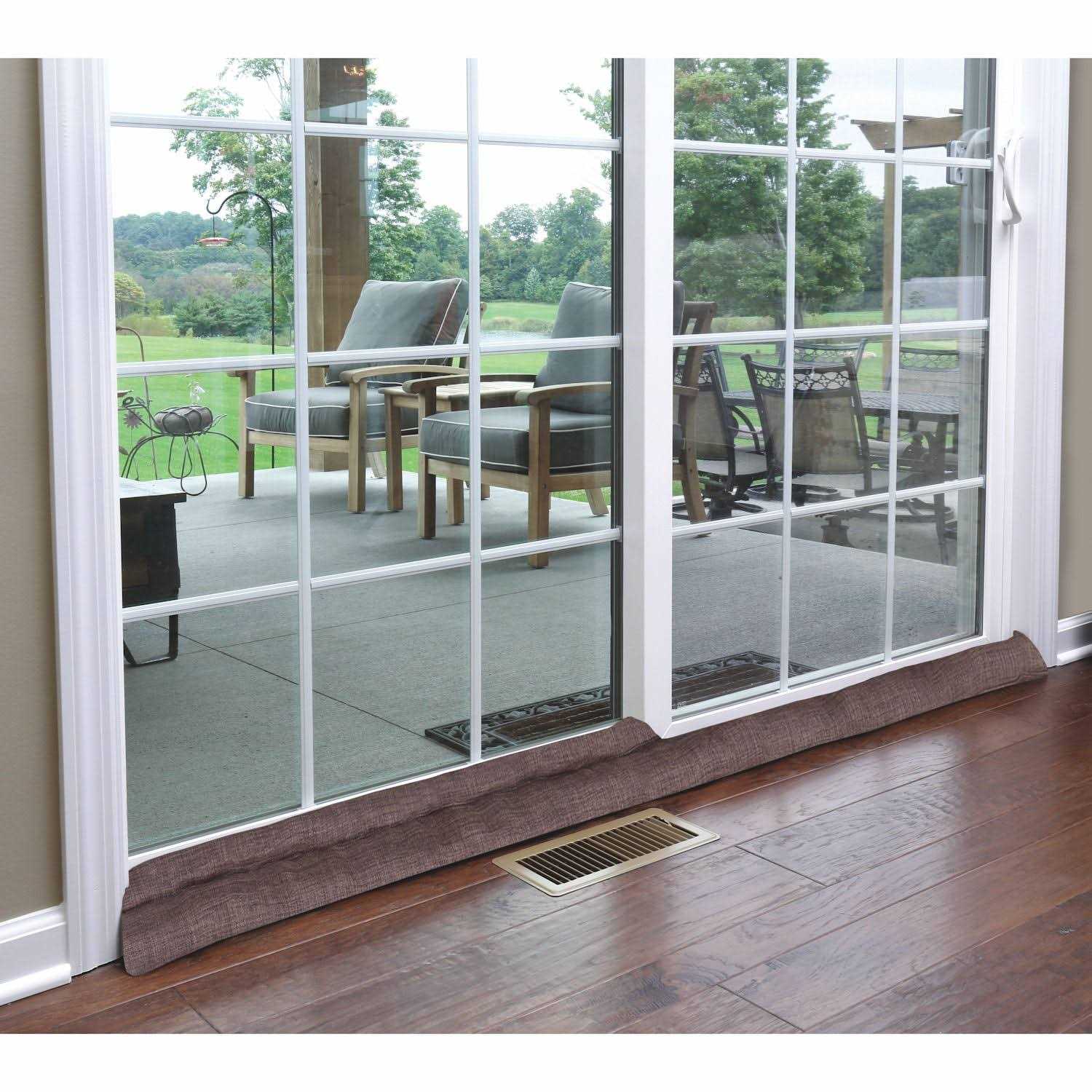 Home District French Door Draft Dodger Weighted Door And Window Breeze Guard - Cheap Fitting