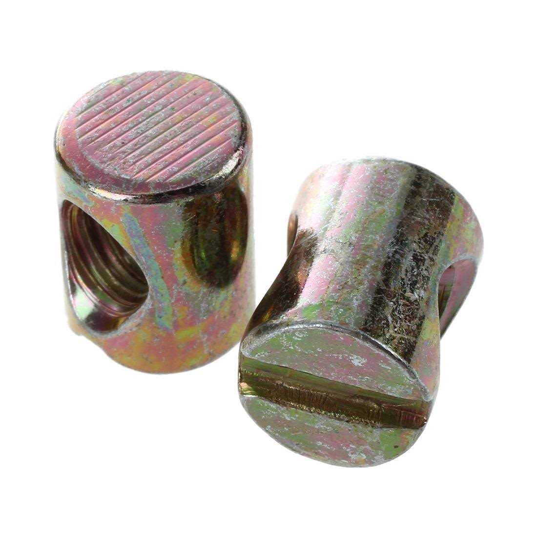 10pcs M6 Bolts Dowel Slotted Furniture Nut for Beds Crib Chairs - Cheap Fitting