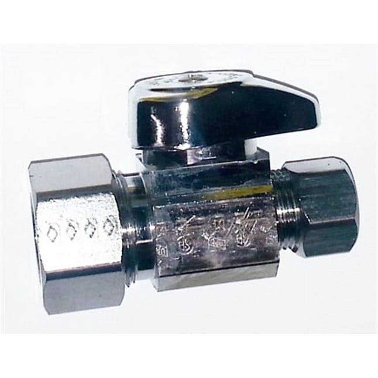 Brasscraft 1/2 in. Compression x 3/8 in. Compression Brass Shut-Off Valve - Cheap Fitting