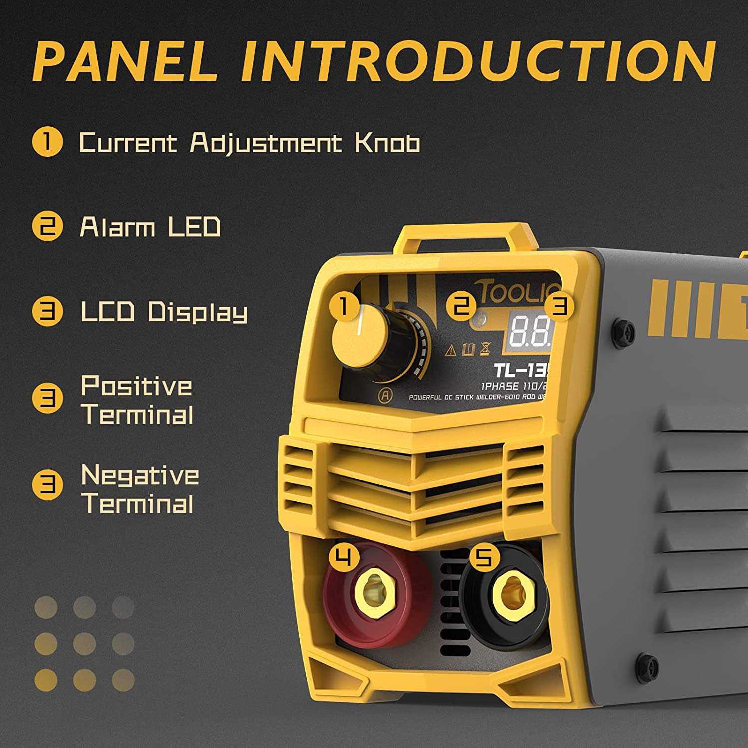 TOOLIOM 135A 110V/220V Stick Welder MMA ARC Welder Machine Dc Inverter Welder with Digital Display Portable Welding Machine - Cheap Fitting