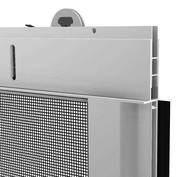 RITESCREEN Knock Down 30 in. x 80 in. White Aluminum Sliding Patio Screen Door - Cheap Fitting