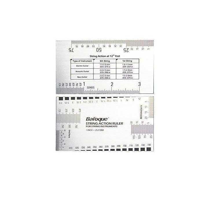 Pocket-Sized Baroque String Action Ruler for String Instruments - Cheap Fitting
