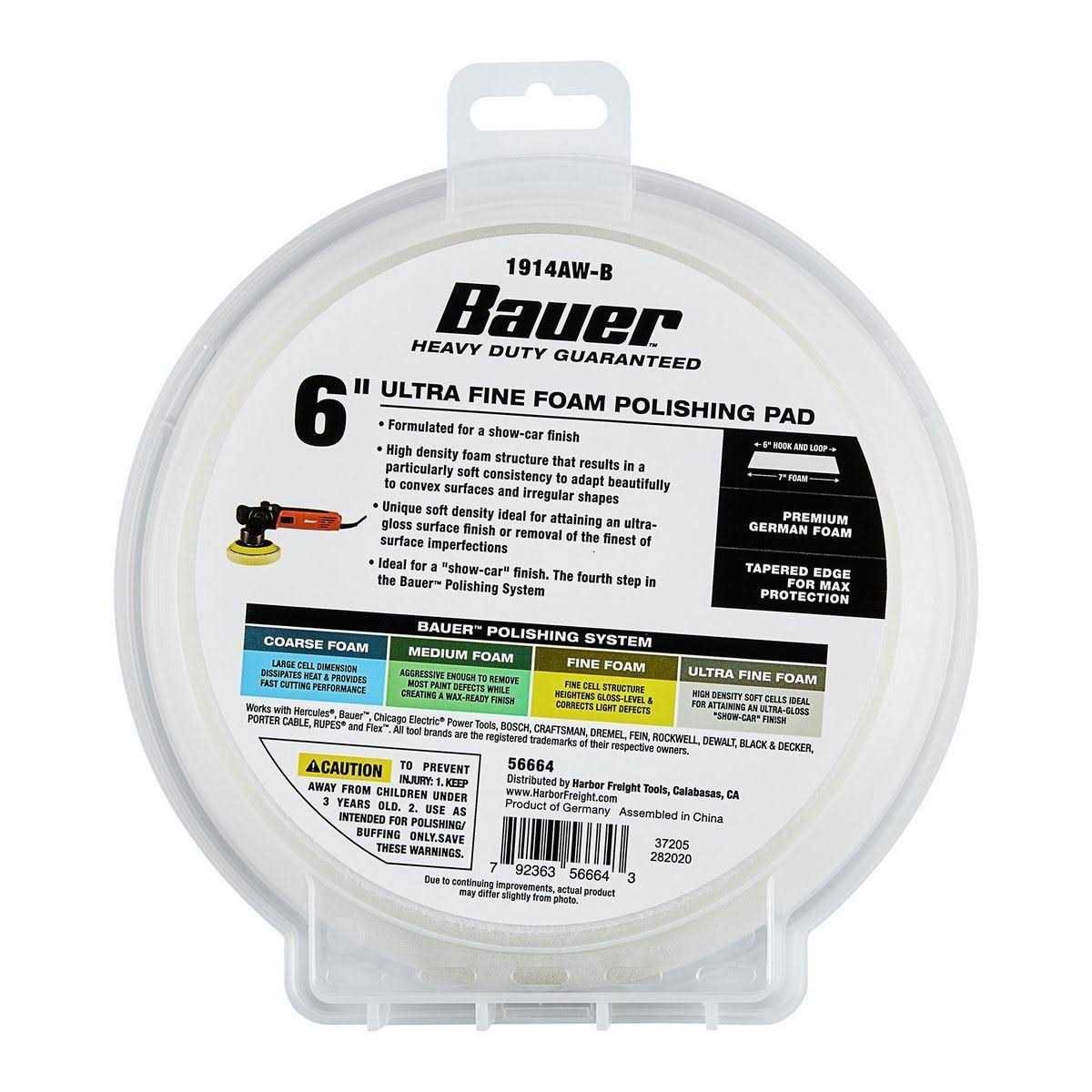 Bauer 6 in. Ultra-Fine Foam Polishing Pad - Cheap Fitting