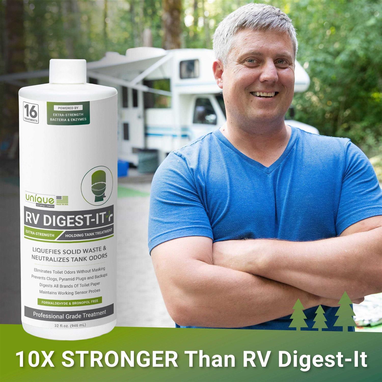Unique RV Digest-It+ Extra-Strength Black Tank Treatment for RVs - Cheap Fitting
