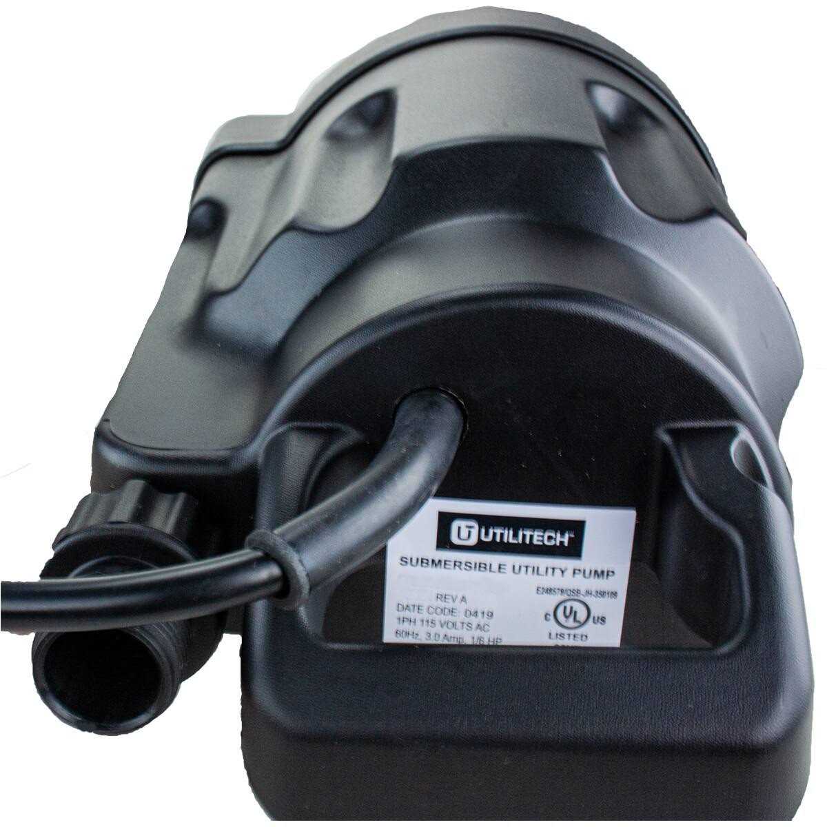 Utilitech 1/3-HP 115-Volt Thermoplastic Submersible Utility Pump 148002 - Cheap Fitting