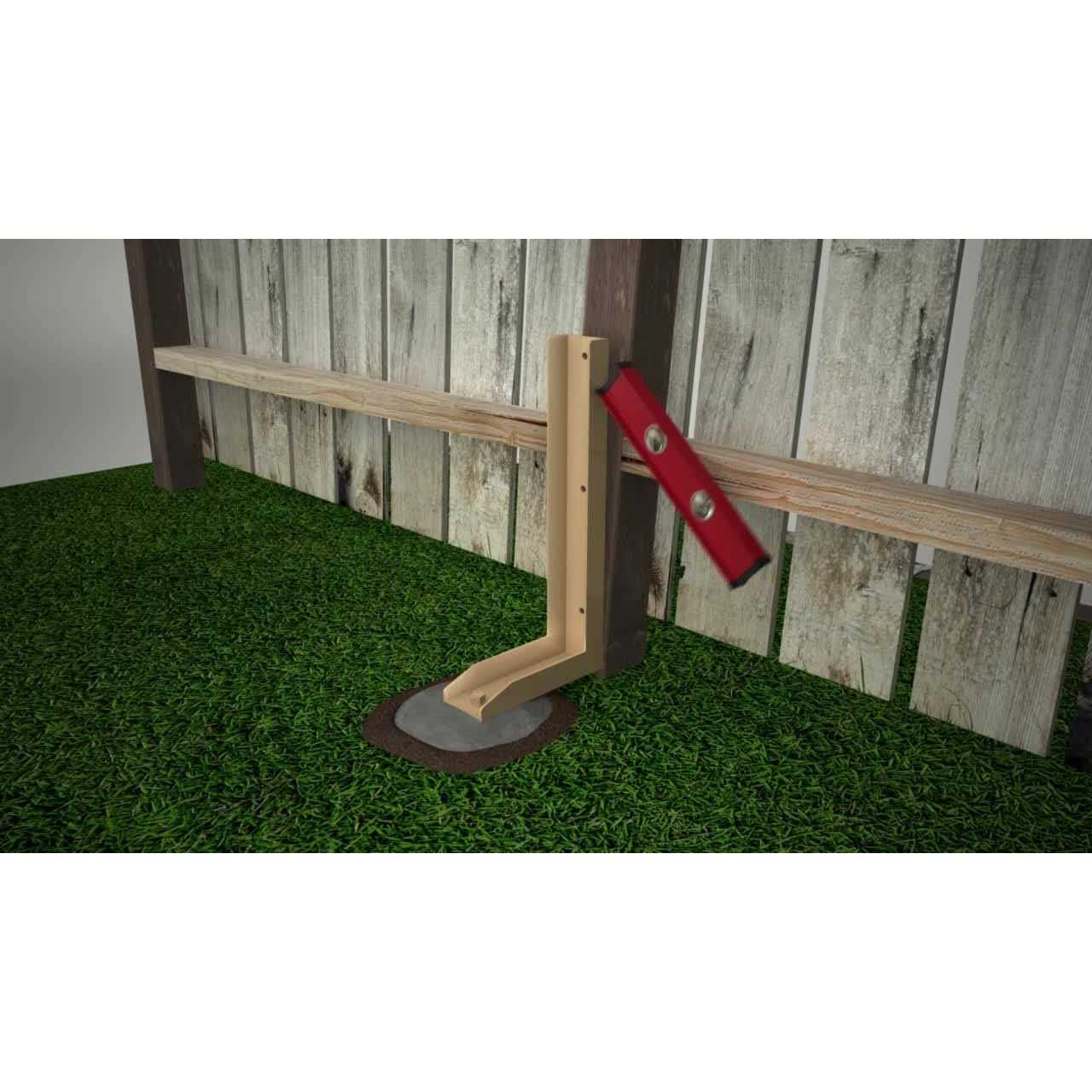 The Fix-A-Fence 8-1/2 in. x 3 in. x 36 in. 11 lb. Heavy Duty Powder Coated Metal Fence Post Repair Bracket - Cheap Fitting