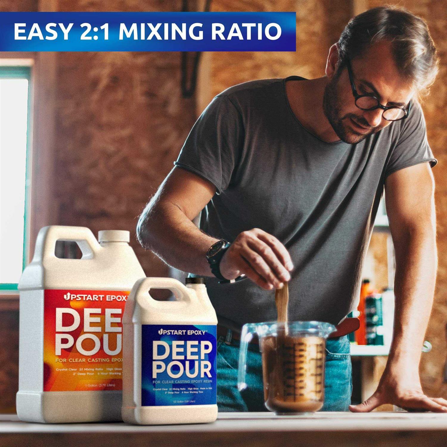 Upstart Epoxy 2 Deep Pour Epoxy Resin Kit DIY Made in USA - Cheap Fitting