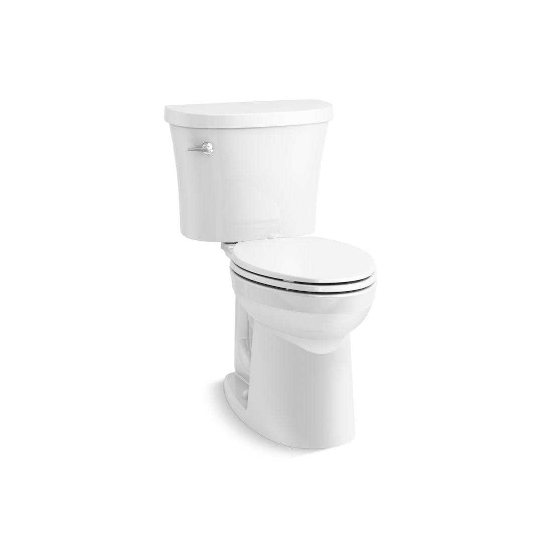 KOHLER Kingston The Complete Solution two-piece elongated chair height 1.28 gpf chair-height toilet K-26077-0 - Cheap Fitting