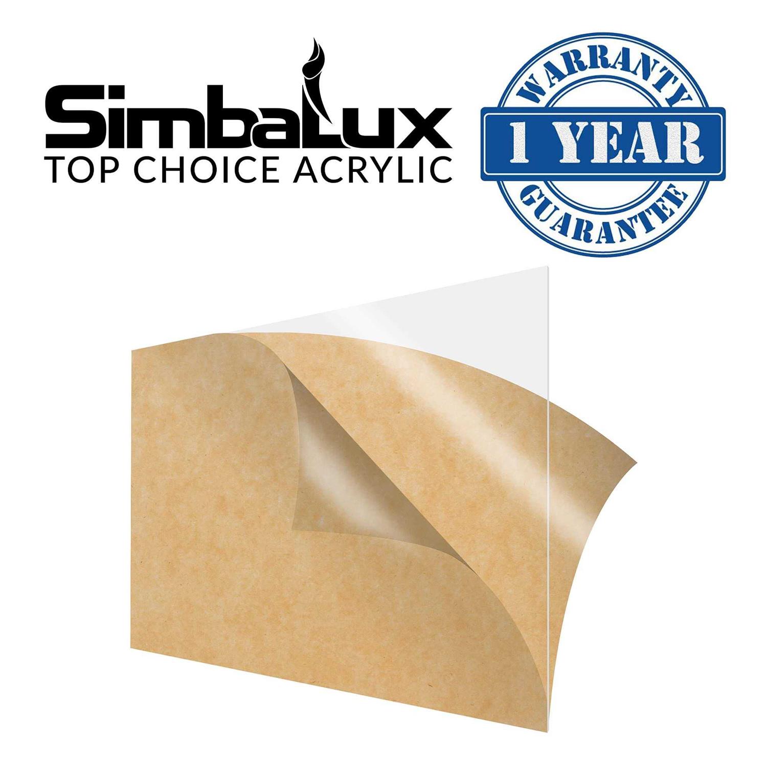 Simbalux Acrylic Sheet Clear Panel 0.04 Thick 1mm Plexiglass Board - Cheap Fitting