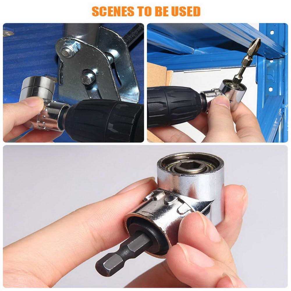 CIGOTU Right Angle Drill Attachment, Power Screwdriver Drill Extension Attachment Adapter with 1/4 Hex Magnetic Bit Socket and 1/4 Hex Quick - Cheap Fitting