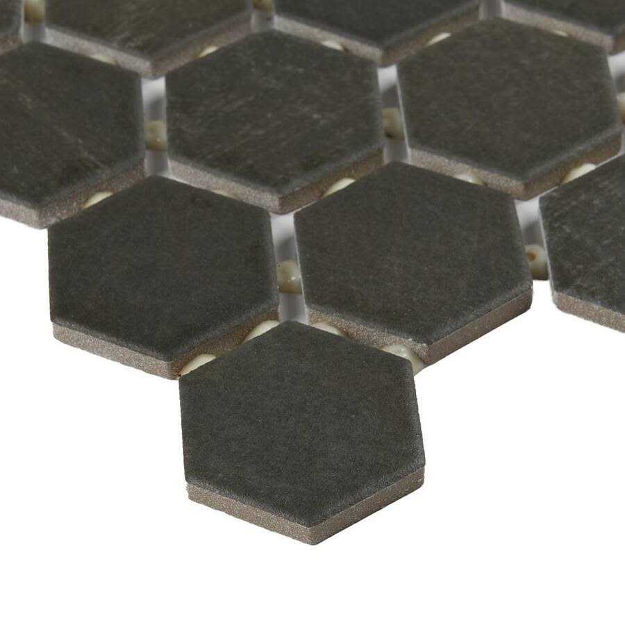 Daltile Moroccan Concrete 10 in. x 11 in. Glazed Ceramic Hexagon Mosaic Tile - Cheap Fitting